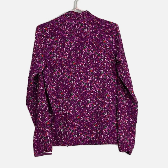 Lululemon Athletica Real Quick Jacket Women’s Reversible Violet Print Plum Sz 4 - Picture 3 of 13